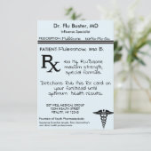 Funny RX-Verschreibung  Dankeskarte (Stehend Vorderseite)