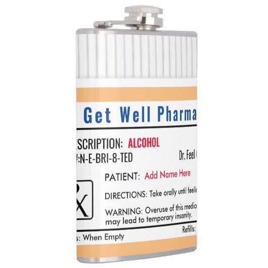 Funny RX Verschreibung Shootglas Flachmann (Rechts)