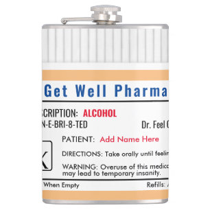 Funny RX Verschreibung Shootglas Flachmann