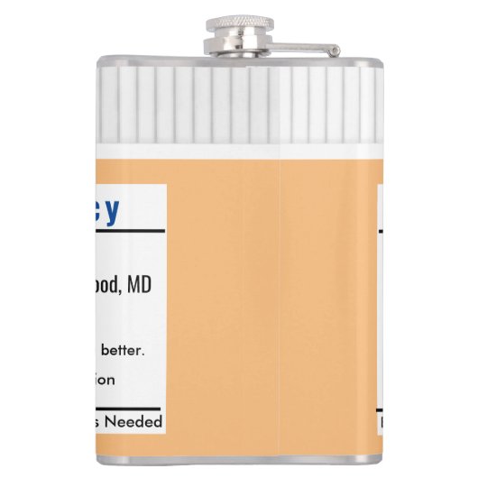 Funny RX Verschreibung Shootglas Flachmann (Rückseite)