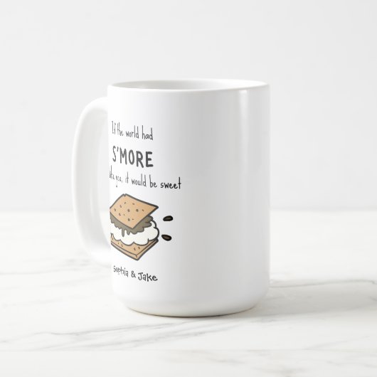 Funny S’more Pun Kaffeetasse (Vorderseite Links)