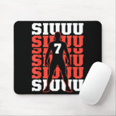 Funny s Soccer Fan Lovers Siuuuu Soccer Player Mousepad (Mit Mouse)