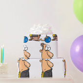 Funny Sad Bowler Charakter mit Bowling Ball Geschenkpapier