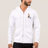 Funny Sad Bowler Charakter mit Bowling Ball Hoodie (Vorderseite)