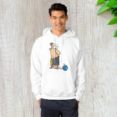 Funny Sad Bowler Charakter mit Bowling Ball Hoodie