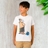 Funny Sad Bowler Charakter mit Bowling Ball T-Shirt