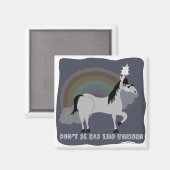 Funny Sad Emo Unicorn Magnet (Vorderseite/Rückseite)