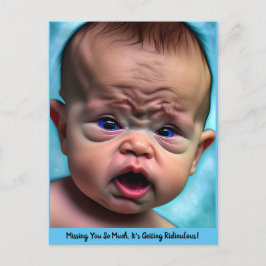 Funny Sad Miss Vermisst Freundschaftskarte Niedlic Postkarte