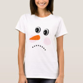 Funny Sad /Snowman Face T-Shirt (Vorderseite)