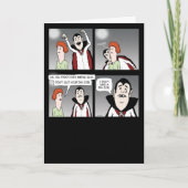 Funny Sad Vampire Halloween Karte (Vorderseite)