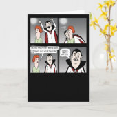 Funny Sad Vampire Halloween Karte (Gelbe Blume)