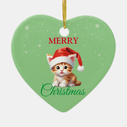 Funny Safari Tiere Cat Weihnachtskostüm Keramik Ornament (Vorne)