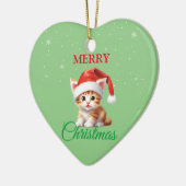 Funny Safari Tiere Cat Weihnachtskostüm Keramik Ornament (Links)