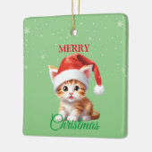 Funny Safari Tiere Cat Weihnachtskostüm Keramikornament (Links)