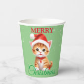 Funny Safari Tiere Cat Weihnachtskostüm Pappbecher (Vorderseite)