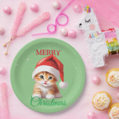 Funny Safari Tiere Cat Weihnachtskostüm Pappteller (Party)