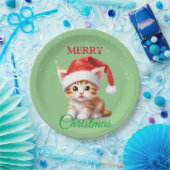 Funny Safari Tiere Cat Weihnachtskostüm Pappteller (Party)