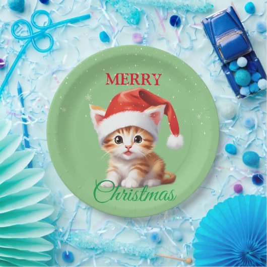Funny Safari Tiere Cat Weihnachtskostüm Pappteller (Party)