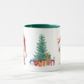 Funny Safari Tiere Cat Weihnachtskostüm Tasse (Zentrum)