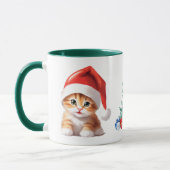 Funny Safari Tiere Cat Weihnachtskostüm Tasse (Links)
