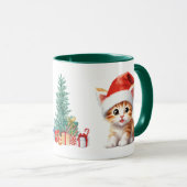 Funny Safari Tiere Cat Weihnachtskostüm Tasse (VorderseiteRechts)