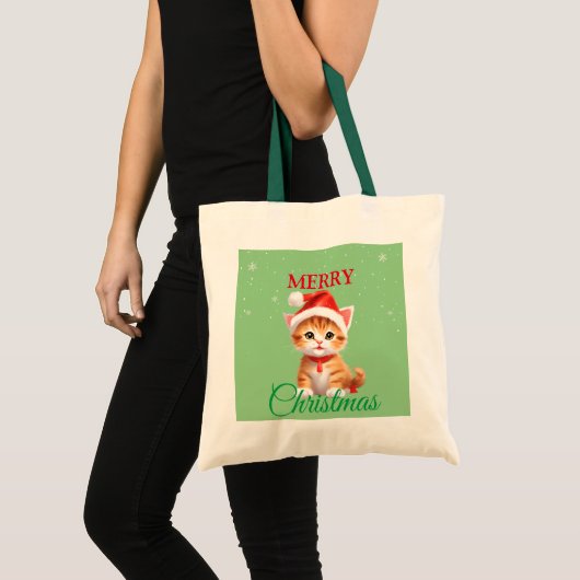 Funny Safari Tiere Cat Weihnachtskostüm Tragetasche (Vorderseite (Produkt))