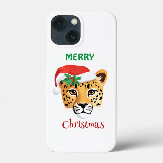 Funny Safari Tiere Cheetah Leopard Santa Xmas Case-Mate iPhone Hülle (Rückseite)