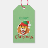 Funny Safari Tiere Löwe Weihnachtskostüm Geschenkanhänger (Rückseite)