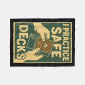 Funny Safe Decks Trading Card Game Pun Humor  Fleecedecke (Vorderseite (Horizontal))