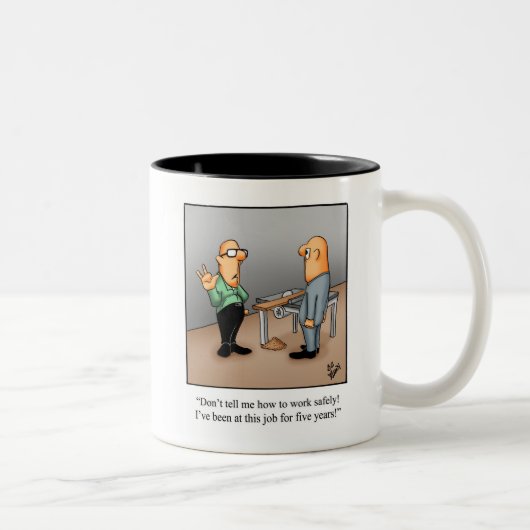 Funny Safety Spaß Tasse Geschenk (Rechts)