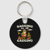 Funny Sagging But Still Gagging Santa Frog Meme Ch Schlüsselanhänger (Vorderseite)