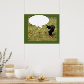 Funny sagt etwas Kitty Speech Bubble Poster (Küche)