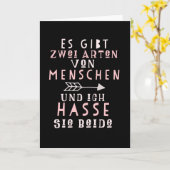 Funny sagt, ich hasse Menschen Karte (Gelbe Blume)