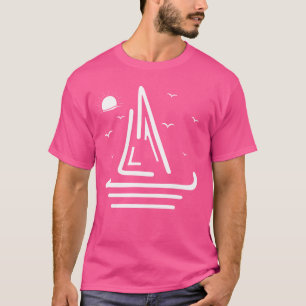 Funny Sailboat Retro Style Boot Segeln T-Shirt