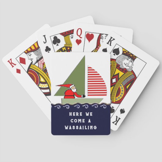 Funny Sailing Christmas Spielkarten (Rückseite)