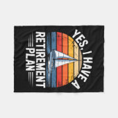 Funny Sailing Retirement Plan Boat Lover Gift Fleecedecke (Vorderseite (Horizontal))