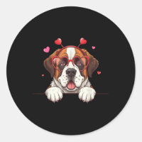 Funny Saint Bernard Dog Heart Headband Valentine W