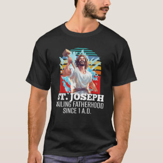 Funny Saint Joseph katholischer Vater und Arbeitne T-Shirt