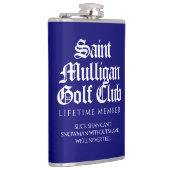 Funny Saint Mulligan Golf Club Lifetime Mitglied Flachmann (Rechts)
