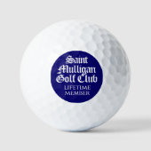 Funny Saint Mulligan Golf Club Lifetime Mitglied Golfball (Vorderseite)