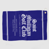 Funny Saint Mulligan Golf Club Lifetime Mitglied Golfhandtuch (Horizontal)