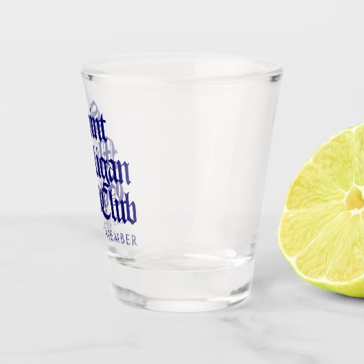 Funny Saint Mulligan Golf Club Lifetime Mitglied Schnapsglas (Rechts)