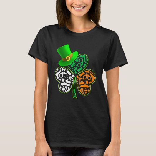 Funny Saint Patrick S Day Police Kleeblatt Hat Iri T-Shirt (Vorderseite)