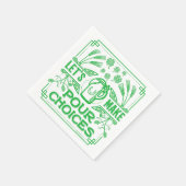 Funny Saint Patrick's Day Beer Pour Choices Irish Serviette (Ecke)