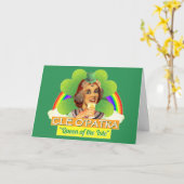 Funny Saint Patrick's Day Cleopatra Pun Irish Karte (Gelbe Blume)