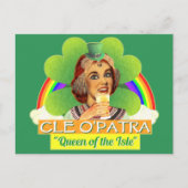 Funny Saint Patrick's Day Cleopatra Pun Irish Postkarte (Vorderseite)