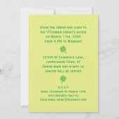 Funny Saint Patrick's Day Green Irish Beer Party Einladung (Rückseite)