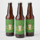 Funny Saint Patrick's Day Schlangen Joke Green Iri Bierflaschenetikett (Flaschen)