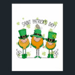 Funny Saint Patrick's Day T-Shirt Irish Shamrock Poster<br><div class="desc">Celebrate the magic of Irish culture and tradition with Saint Patrick's Day! Held annually on March 17th, this beloved holiday is all about embracing the luck of the Irish, wearing green, and enjoying fun-filled festivities. Whether you're attending a parade, hosting a party, or simply enjoying time with friends and family,...</div>