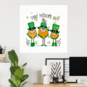 Funny Saint Patrick's Day T-Shirt Irish Shamrock Poster (Heimbüro)